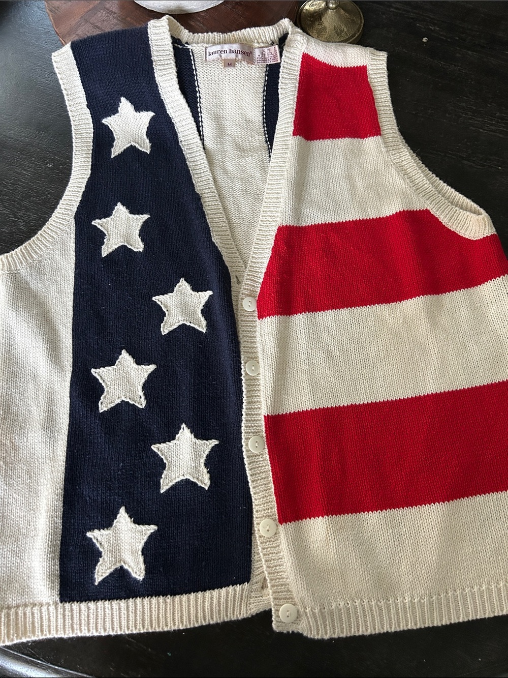 Lauren James Americana Star & Stripe Knit Vest